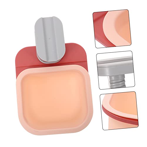Basurero compacto giratorio para escritorio rosa miniatura 7