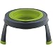 Dexas Popware for Pets Single Elevated Pet Feeder, Large, Gray/Green