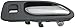 Dorman 92421 Rear Passenger Side Interior Door Handle Compatible with Select Honda Models, Gray; Smooth