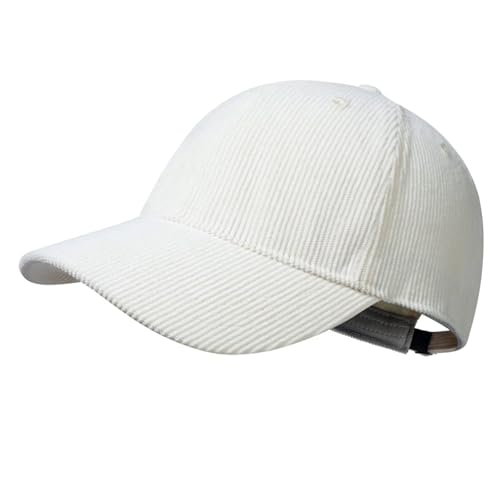 GADIEMKENSD Sombrero de Pana clásico para Hombres y Mujeres, Gorra de béisbol de Moda de Color sólido Vintage de Perfil bajo, Gorros de otoño e Invierno para Viajes y Compras al Aire Libre Beige