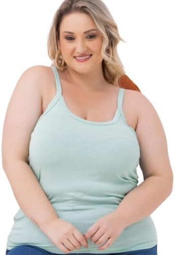 Blusa Regata Feminina Plus Size em Visco Lycra - Estilo e Conforto, Modelagem Perfeita, Secagem Rápi...