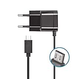 [page_title]-FOREVER USB Ladegerät mit Netzteil und Micro USB Ladekabel 1 M lang, für Android Smartphone, Samsung Galaxy, Huawei, Sony, UVM, Handy-ladekabel mit Netzstecker, Lade-Adapter für Handys (schwarz)