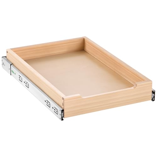 VEVOR Organizador de Gabinete Extraíble, Estante Deslizable de Cierre Suave, Alta Resistencia, Organización de Gabinete Base Ensamblaje Inferior y Lateral a Despensa de Cocina Baño, 356 x 533 x 76 mm