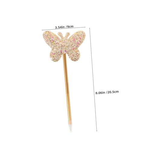 6 bolígrafos gel glitter mariposa para escuela y oficina miniatura 2