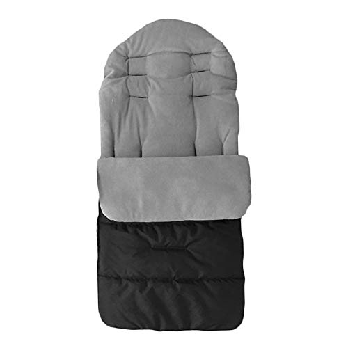 YUEKUN Chancelière Universelle pour Poussette Couvre-Jambe pour l'hiver Coupe-vent Sac de Couchage Housse de Siège en Coton pour Poussette de Beacute Confortable Chaude (Gris) Cover