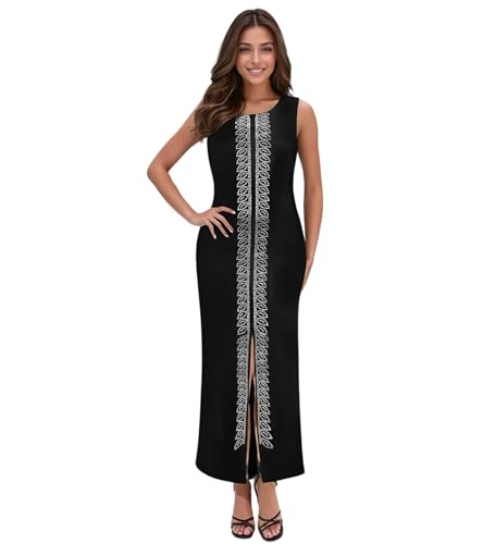 Image of Jigfar Women Sexy Elegant Rhinestone Mesh See Through Party Club Night Split Bodycon Formal Maxi Dress