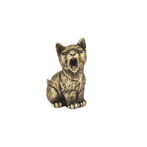 Petite fortune cat en laiton figurine cuivre solide statuette zinc