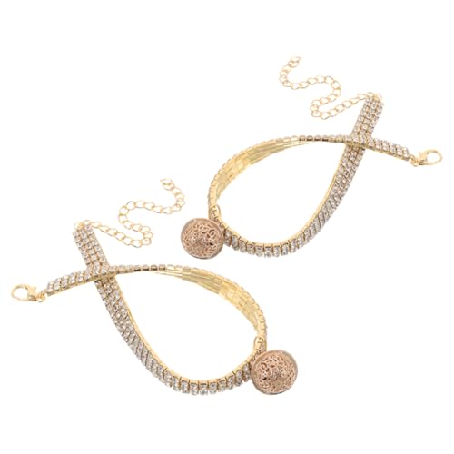 POPETPOP 2Stk. Strass Haustierhalsband mit Glöckchen