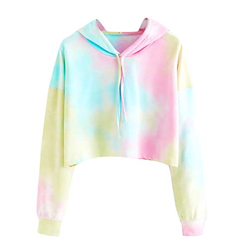 Weant Kapuzenpullover Lange Ärmel Jugendlich Mädchen Pullover Crop Tops Gedruckt Schulterfreie Hoodie Damen Oberteile Bauchfreie Top Sweatshirts Blusen Langarmshirt Teenager Mädchen Cover