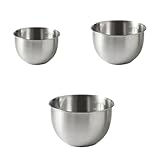 Edelstahl-Rührschüssel, rutschfest, Ei verquirlen, Salat, Metall...