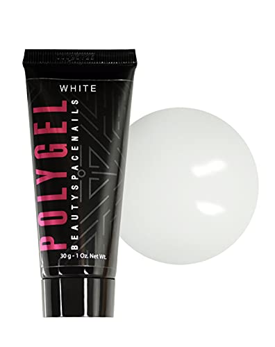 Polygel White 30 g – Acrylgel in Röhre, kompakte Dichte auch auf 5 Fingern, tropft nicht, verbrennt nicht – Drücken…