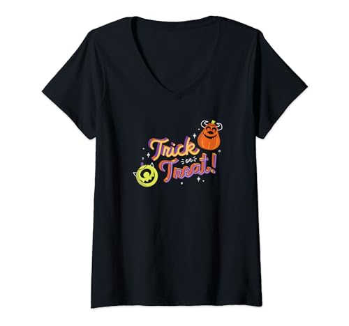 T-shirt col V femme Monsters University Disney Pixar noir, vêtement Halloween Mike Sulley