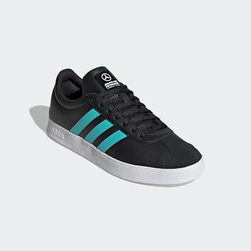 adidas Unisex Mercedes - Amg Petronas Formula One Team Vl Court Shoes, Core Black/Semi Mint Rush/FTWR White, 36 2/3 EU