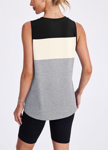 Image of Womens Workout Tank Tops Lightweight Sleeveless Shirts for Women Loose Fit Tops for Athletic Running Tennis Yoga