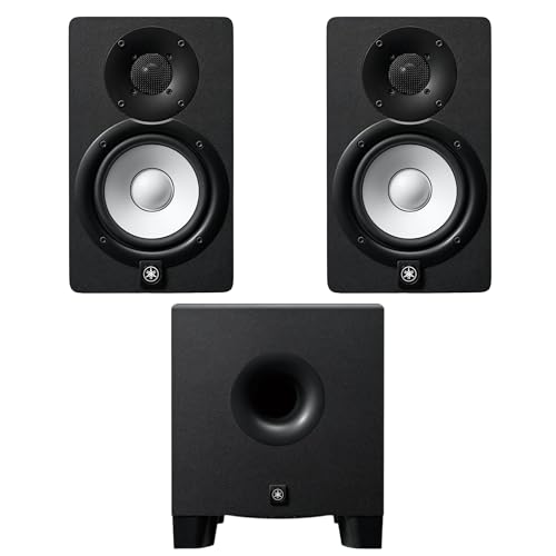 Yamaha HS5 Powered Studio Monitor Pair with HS8S Subwoofer Bundle