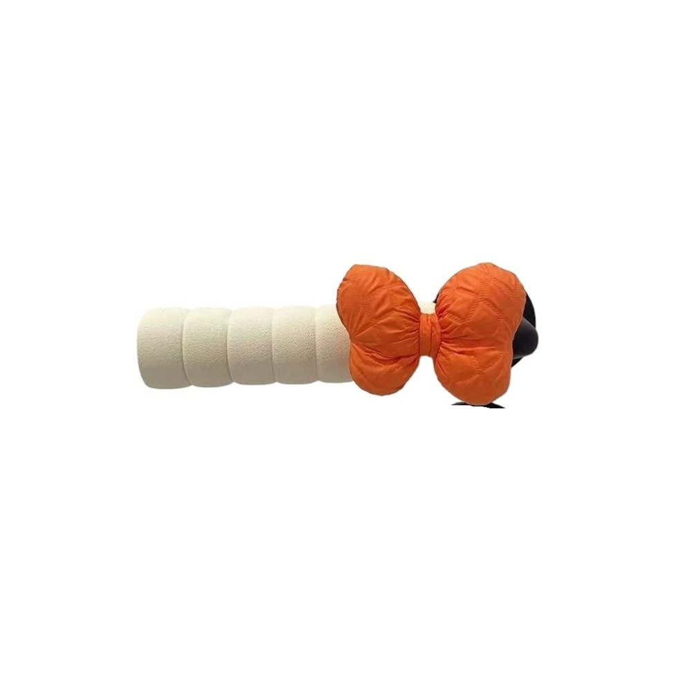 TIANSHENGQI 2Pcs Bowknot Anti-Collision Door Handle Cover Doorknob Protective Guard Decoration(Orange)