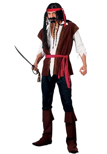 Wicked Costumes Mens Caribbean Pirate Fancy Dress Costume