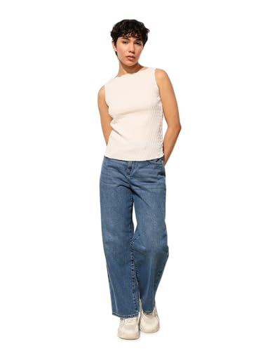 Image of ONLY Women's Textured Self-Design Sleeveless Top