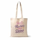 Miss Chapas | Tote Bag Madrina | Bolsa de algodón personalizada y eco-friendly, regalo ideal para madrinas, diseño único y práctico