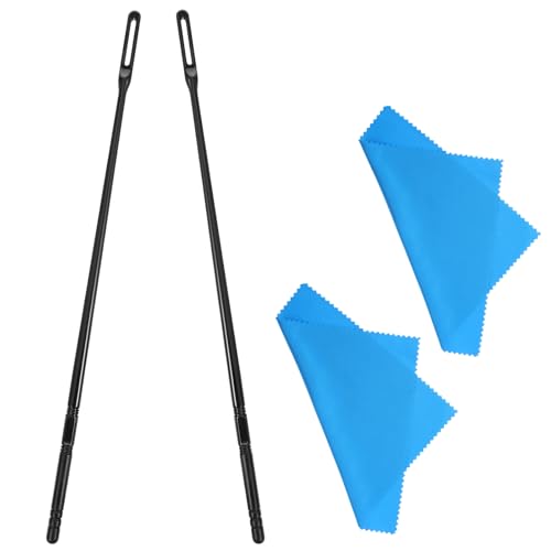 4 PCS Flute Cleaning Kit with 2 Rods 2 Blue Flutes Cleanings Cloth, Flutes Polishing Cloth Recorder Maintenance Flute Accessory for Maintenance Musical Instruments Polishing and Cleaning Accessories