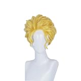 FENNIDICE JoJo's Bizarre Adventure Kira Yoshikage Cosplay Wig Hair Role Play Halloween Costume Party Wigs + Wig Cap