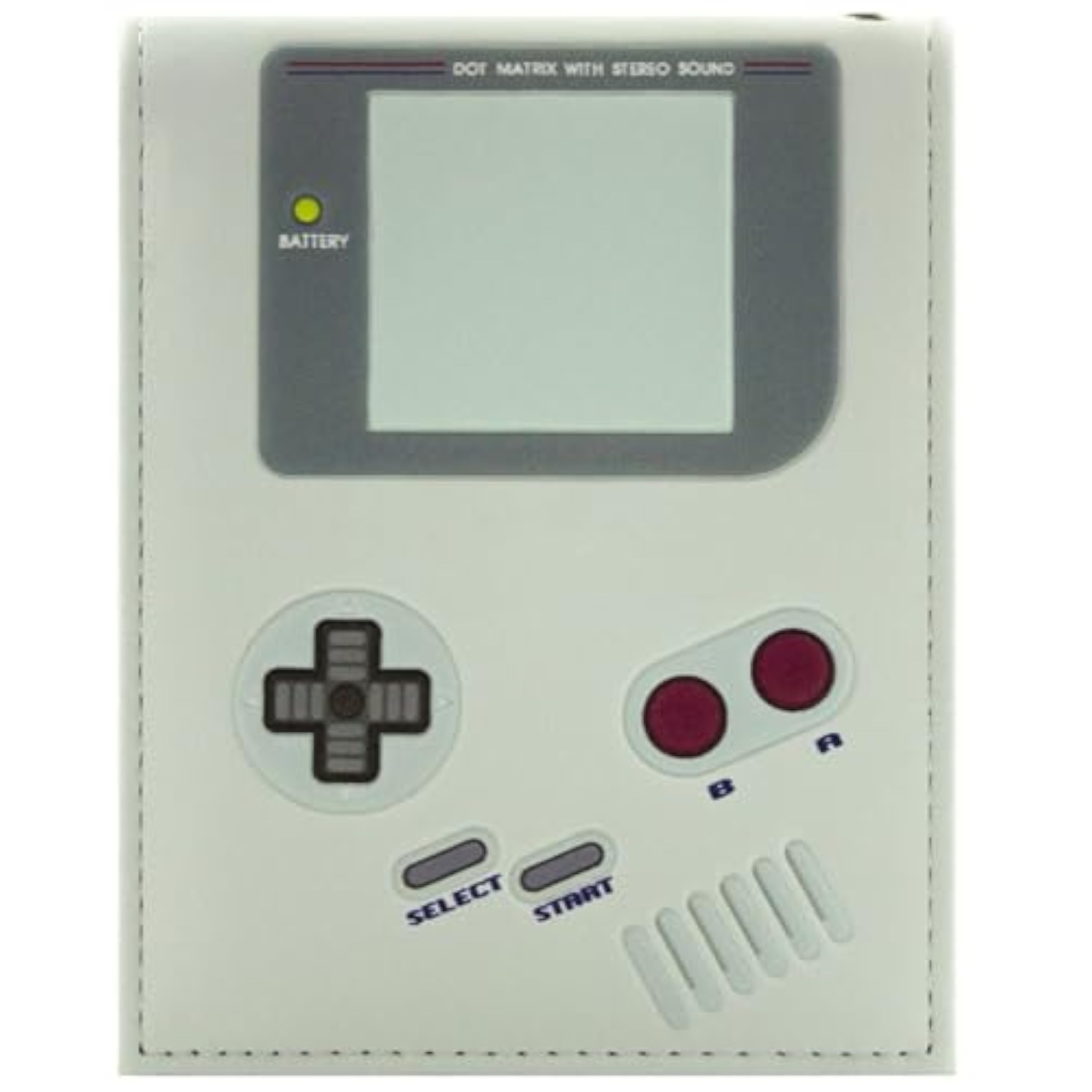 Game Clásico Boy Estilo de Videojuego Retro Original Billetera/Cartera Bifold Soporte de ID & Tarjetas, Gris