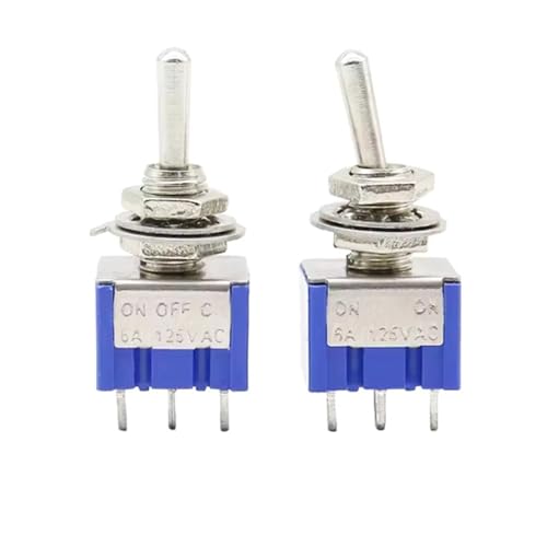 Interruptor de palanca azul SPDT de 3 posiciones para automatización y maquetas electrónicas