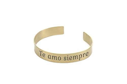 Bracelet or 14k gravé texte espagnol ajustable pour petits poignets - 4