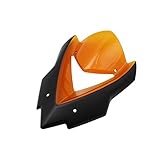 Motorrad Windschild Motorrad Für Kawasaki 2014-2019 Doppelblasen-Windschutzscheiben-Windschutzscheibe Wind-Deflektoren Z1000 Windschutzscheibe (Color : Orange)