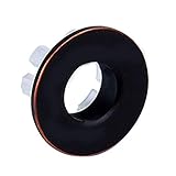 Homevacious Sink Basin Trim Overflow Cover Ring Brass Insert In Hole Round Caps Oil Rubbed Bronze ORB