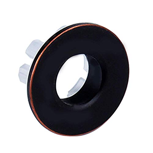 Homevacious Sink Basin Trim Overflow Cover Ring Brass Insert In Hole Round Caps Oil Rubbed Bronze ORB