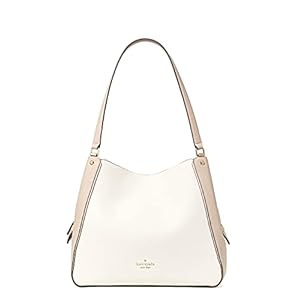 Kate Spade Leila Colorblock Medium Triple Compartment Shoulder Bag Purse Handbag, WARM BEIGE MULTI