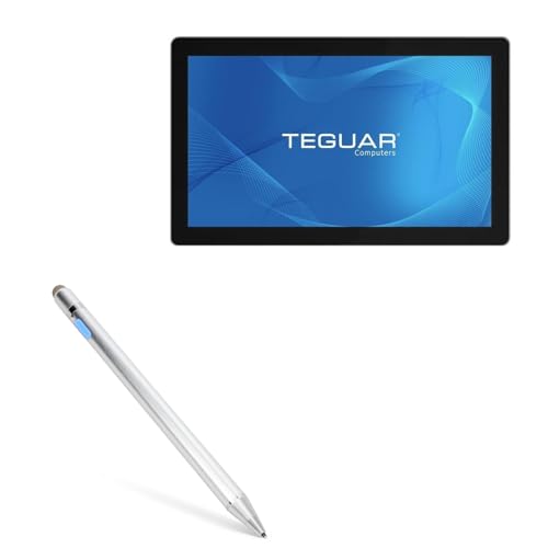 BoxWave Stylus Pen Compatible with Teguar TP-4840-22 - AccuPoint Active Stylus, Electronic Stylus with Ultra Fine Tip - Metallic Silver