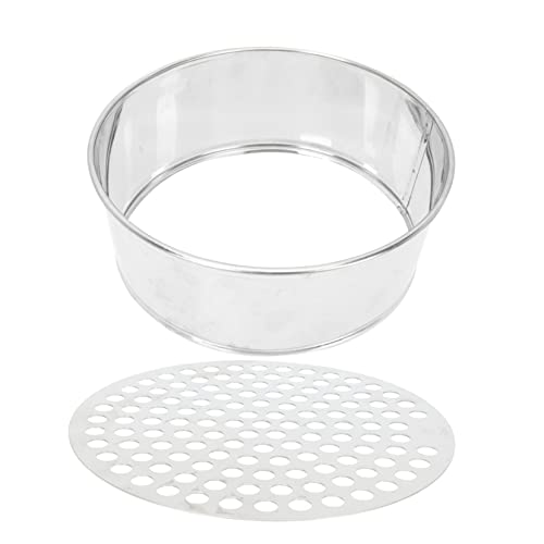 OFFSCH 10mm Round Hole Sifter Large Sieve for Sift Beads Pearl Stainless Steel Sieve Household Pearl