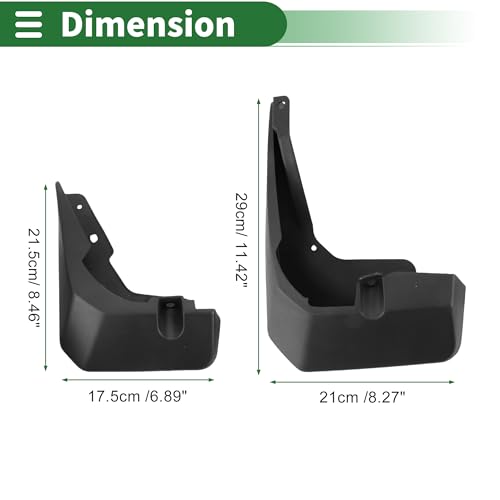 Image of Motoforti Mud Flaps Splash Guards Mud Guards for Ford Focus ST Saloon 2018-2022 W /Mount Accessories