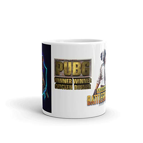 The NK Store Pubg Star Winner Winner Chicken Dinner Multicolour Printed Ceramic Coffee and Tea Mug 330ML Coffee Mug for Games Lover|| Best Gift for Your PUBG Lover