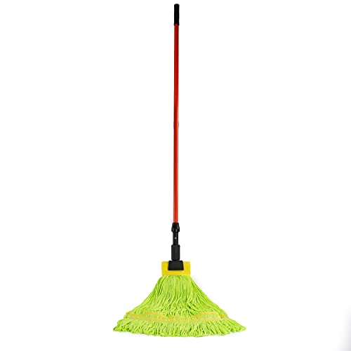 Image of Matthew Cleaning Microfiber String Mop Heavy Duty Commercial Wet Mop Head Replacement,Excellent Absorbency,Premium Launderability,Reusable for Home,Commercial and Industrial Use(Green,3Pack)