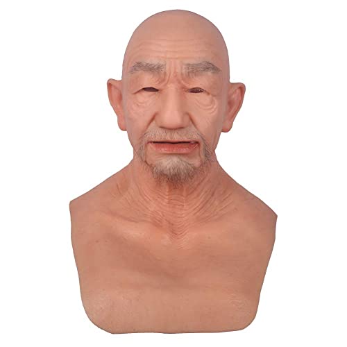 Masque de vieil homme réaliste en silicone pour changer de visage sans maquillage