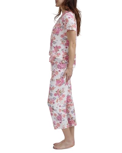 Image of Karen Neuburger Women's Short Sleeve Girlfriend Capri Pajama Set