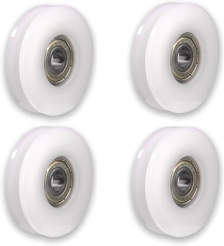 ATOPLEE- Lot de 4 roulettes en nylon avec rainures - Pour portail coulissant, barres d'angle, tiroirs-8x30x10mm