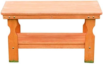 Amish Casual Heavy Duty Pressure Treated Wood Coffee Table in Cedar Stain - Crafted from Solid Pine by Amish Craftsmen in The USA