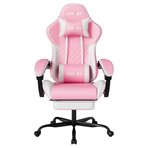 Ergonomic Video Gamer Chairs Gaming Computer Chairs Gamer Chairs for Adults Massage Lumbar Support...