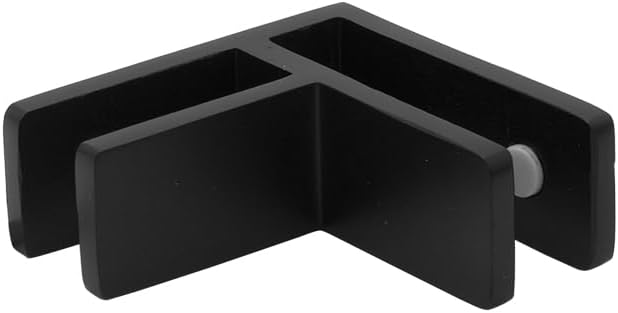 FHC SC90MB Matte Black Stabilizing Glass Clamp 90 Degree Glass-to-Glass 1/2"-9/16" Glass
