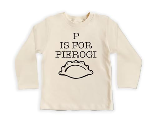 Voila Print P Is For Pierogi Onesie, Baby Bodysuit, Baby Shirt, Toddler Sweatshirt - Funny Retro Polish Outfit4