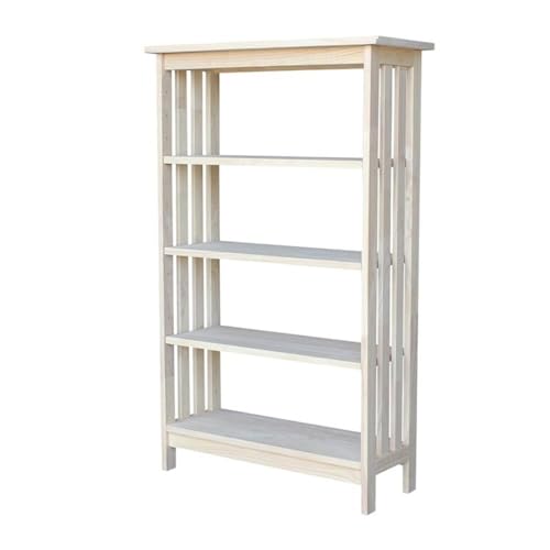 International Concepts 4 Tier Mission Shelf Unit, Unfinished