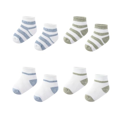 BABYSOLIS 4 Pairs Unisex Baby Socks 0-18months Infant Boys Girls Ankle Socks New Born Practical Fashion Accessories