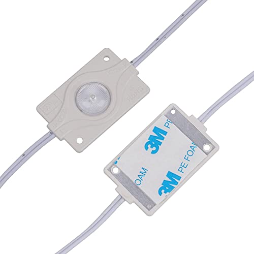 Image of Warm White 3000K LED Module 1.8W UL Listed, DC12V Waterproof Decorative Light for Lightbox Letter Advertising Signs with Tape Adhesive Backside (100pcs Pack)