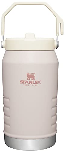 Stanley IceFlow Flip Straw Jug with Handle 64 oz| Twist On Lid and Flip Up Straw | Leak Resistant for Travel and Sports | Insulated Stainless Steel | BPA-Free | Rose Quartz