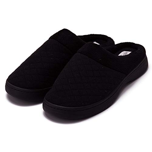 Pantufa masculina antiderrapante de lã felpuda com espuma viscoelástica, antiderrapante, para uso in