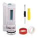 BQLZR White Toilet Cistern Dual Flush Push Button Valve 9.84inch Height Fit for Drain Diameter 2.56-3.07"